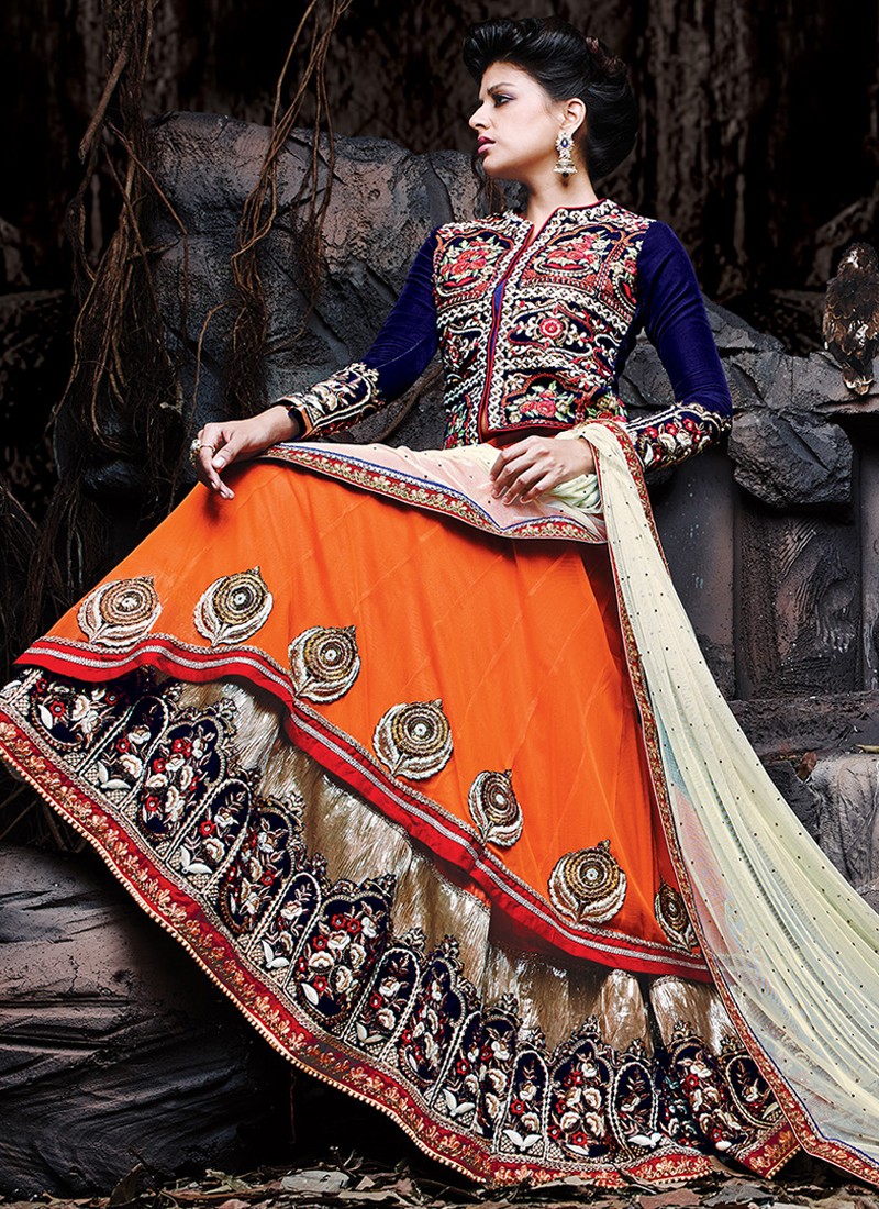 double layer lehenga designs